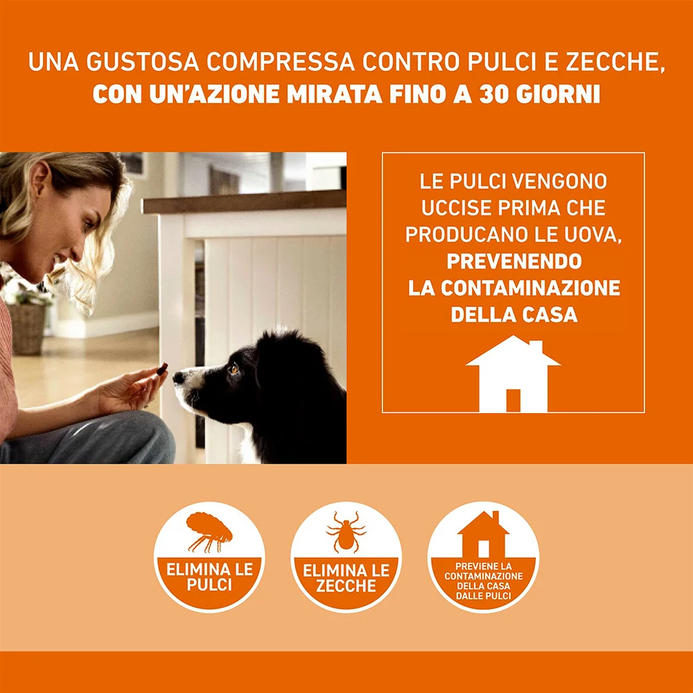 Frontpro X3 Compresse Masticabili Per Cani Contro Pulci E Zecche (10-25Kg)