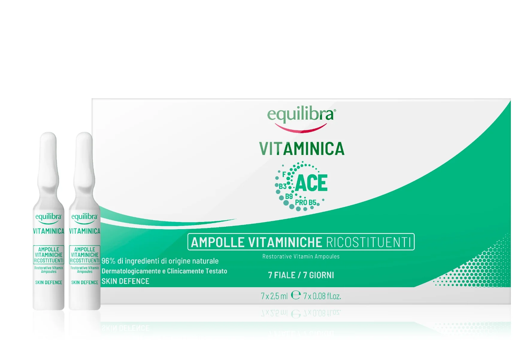 Equilibra Viso Ampolle Vitaminiche Ricostituenti 7x2,5 Ml Benessere della Pelle del Viso