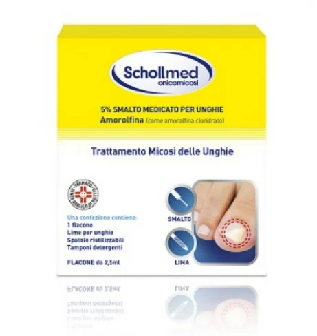 Schollmed Onicomicosi 5% Smalto Medicato 2,5 ml Micosi delle Unghie