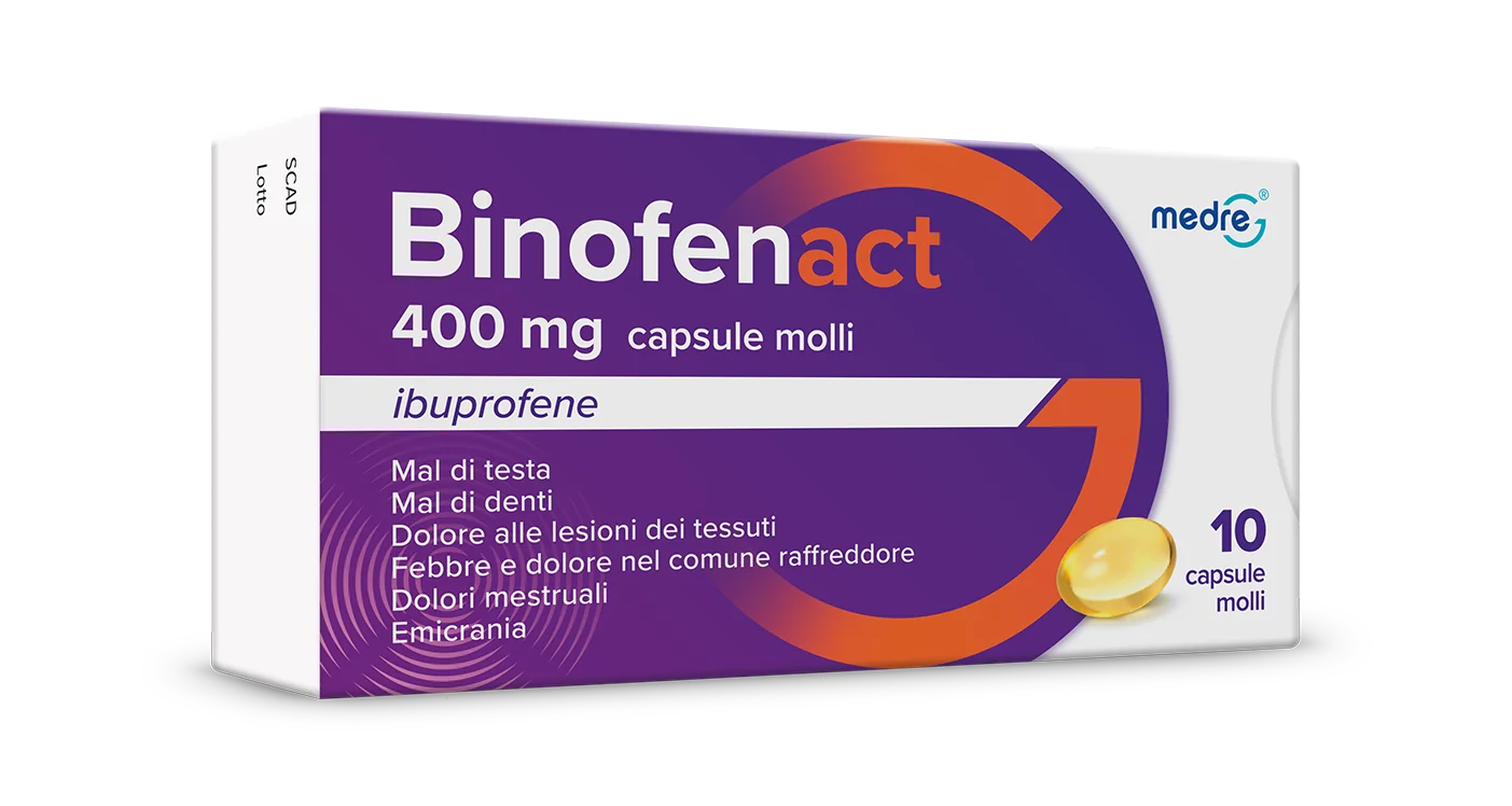 Binofenact Ibuprofene 400Mg 10 Capsule Antinfiammatori