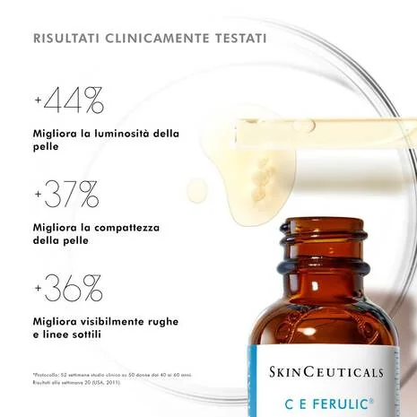 SkinCeuticals C E Ferulic Siero 30 Ml Antiossidante con Vitamina C ed E in forma pura