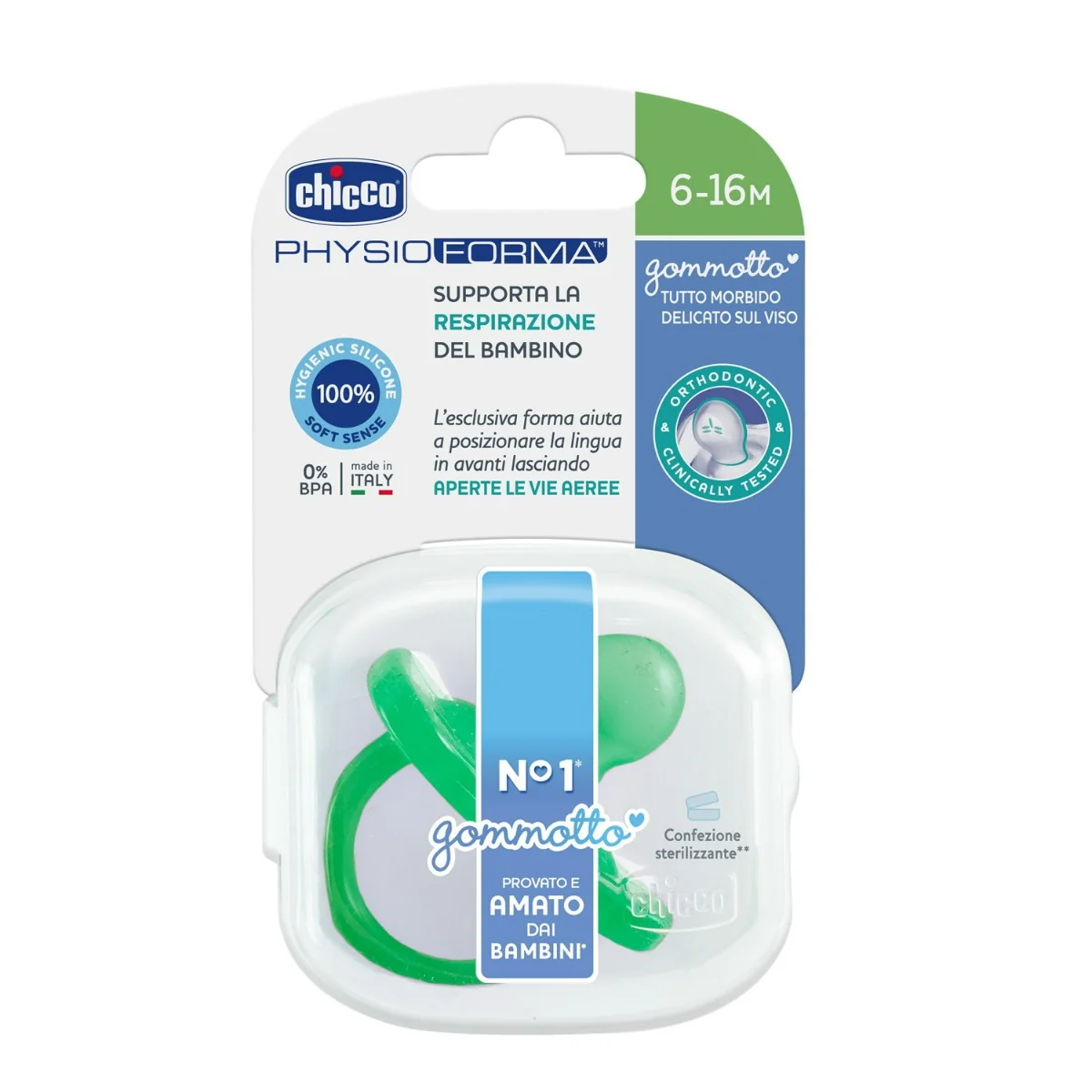 Chicco Gommotto Silicone Colour 1 Pezzo 6-16 mesi