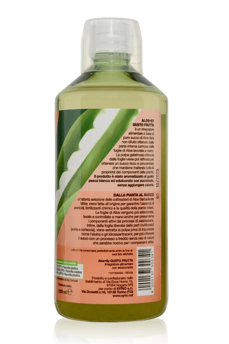 Aloe-Sy Gusto Frutta 1000 ml Funzione Digestiva e Regolarità Intestinale
