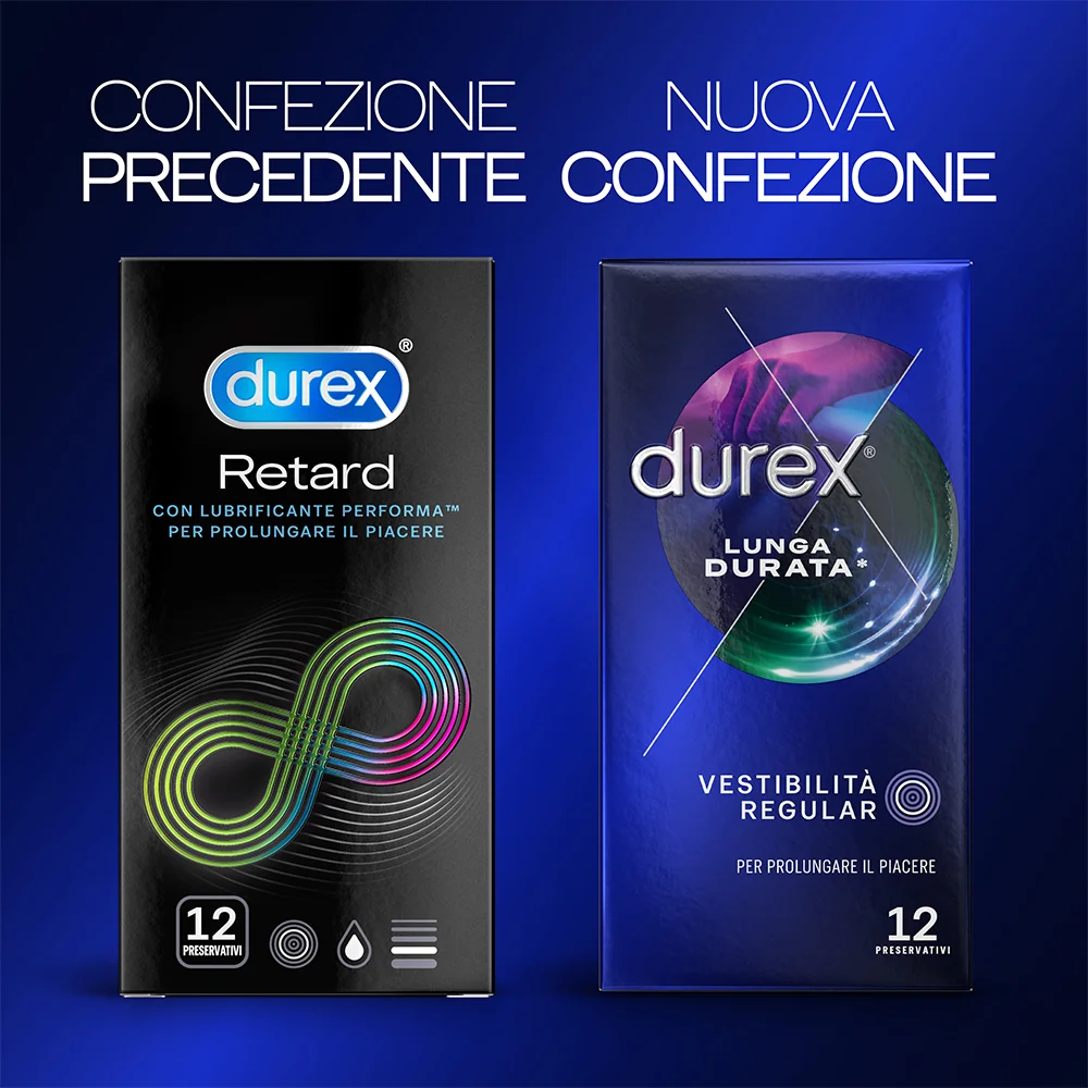 Durex Performa Preservativi Ritardanti 12 Pezzi Prolungano il Piacere