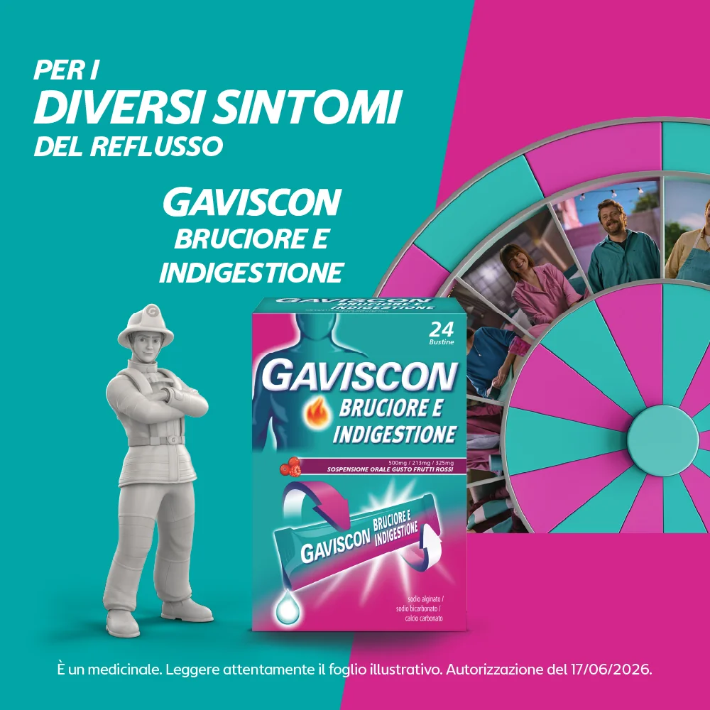 Gaviscon Bruciore E Indigestione 24Bs Gusto Frutti Rossi