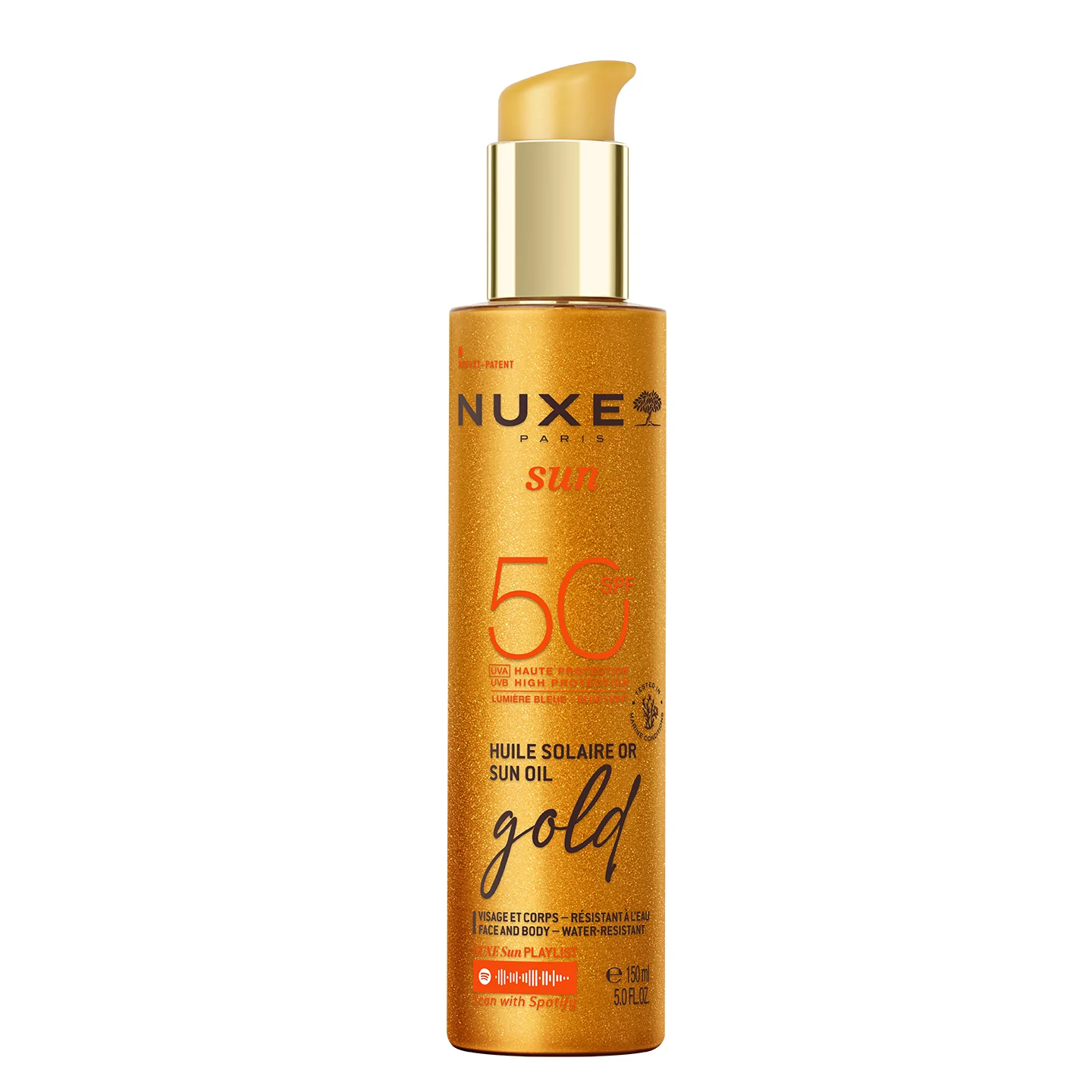 Nuxe Sun Olio Solare Dorato Spf50 150 Ml Viso e Corpo