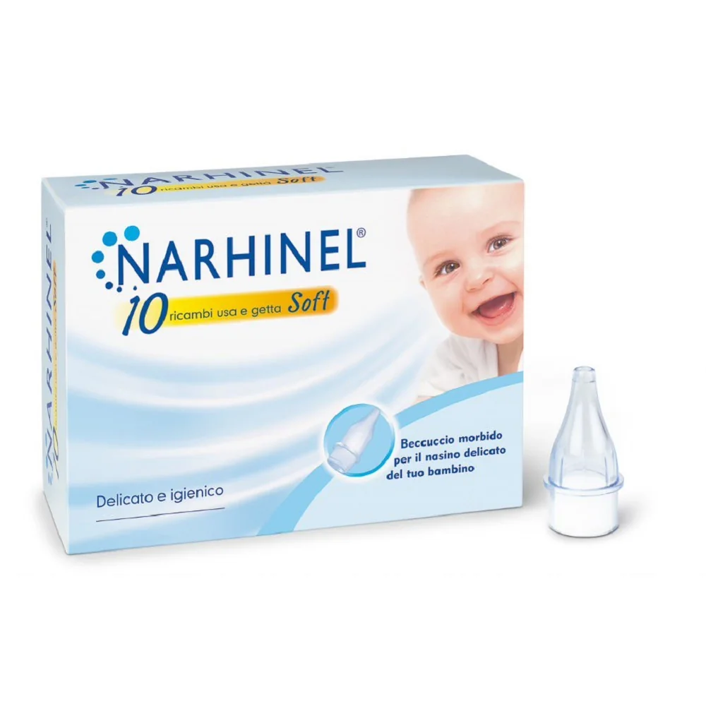 Narhinel 10 Ricariche Soft Aspiratore Nasale Delicate e igieniche
