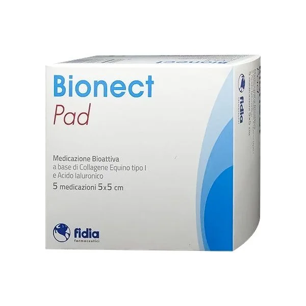 Bionect Pad 5x5 cm 5 Pezzi Medicazioni Attive Con Acido Ialuronico