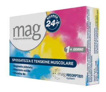 Mag Ricarica 24 Ore Integratore di Vitamina B6 e Magnesio 10 bustine