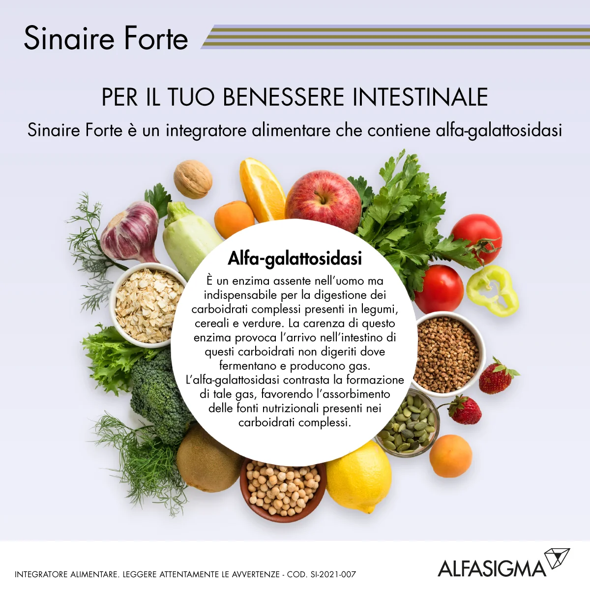 Sinaire Forte 60 Compresse Contro i Gas Intestinali