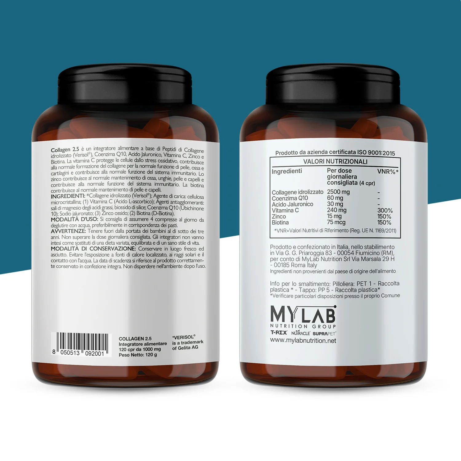 Nutracle Collagen 2,5 120 Compresse per Pelle, Capelli e Unghie
