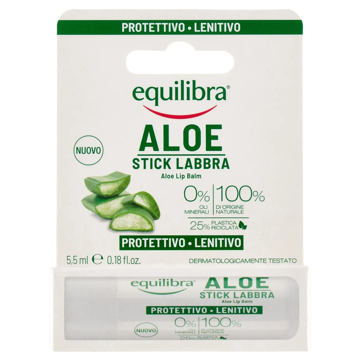 Equilibra Stick Labbra Aloe 5,5 ml 20% Aloe Vera