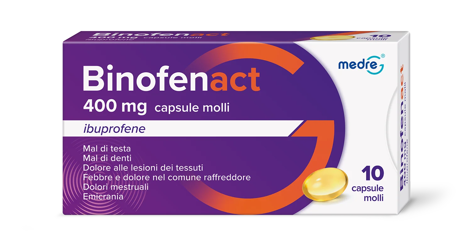 Binofenact Ibuprofene 400Mg 10 Capsule Antinfiammatori