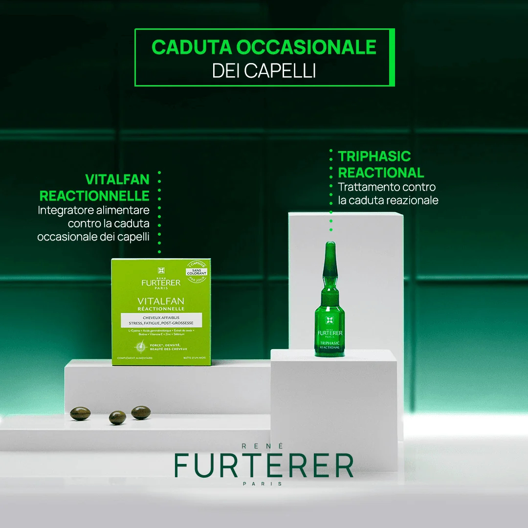 René Furterer Triphasic  Reactional Trattamento 2-in-1 Anticaduta & Crescita 12 unità Caduta Reazionale