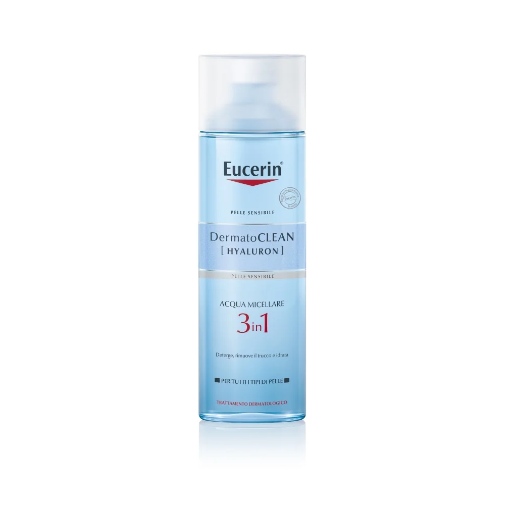 Eucerin DermatoClean Hyaluron Acqua Micellare 3in1 Viso 200 ml Tutti i Tipi di Pelle
