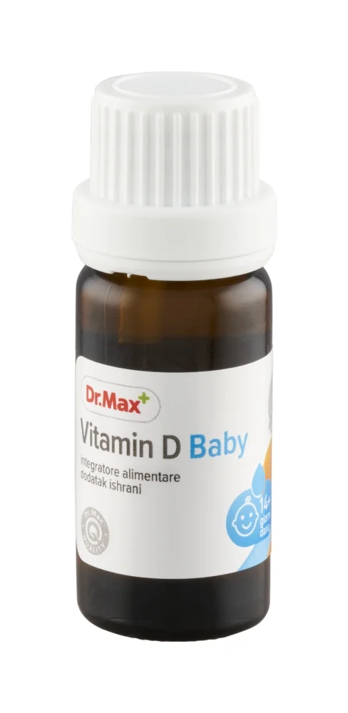 Dr. Max Vitamina D Baby in Gocce 10Ml Supporta Salute Scheletrica e Immunitaria Neonati e Bambini