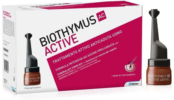 Biothymus AC Active Fiale Uomo Trattamento Anticaduta 10 Fiale