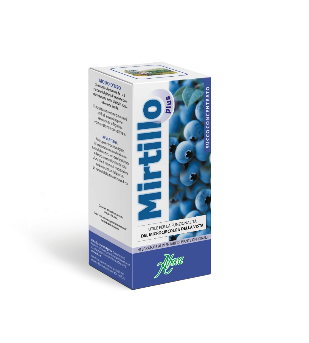 Aboca Mirtillo Plus 100 ml Succo Concentrato per il Microcircolo