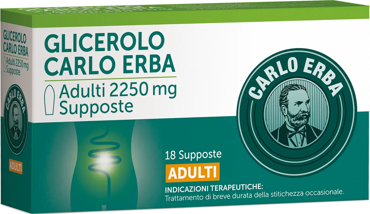 CARLO ERBA GLICEROLO ADULTI 18 SUPPOSTE