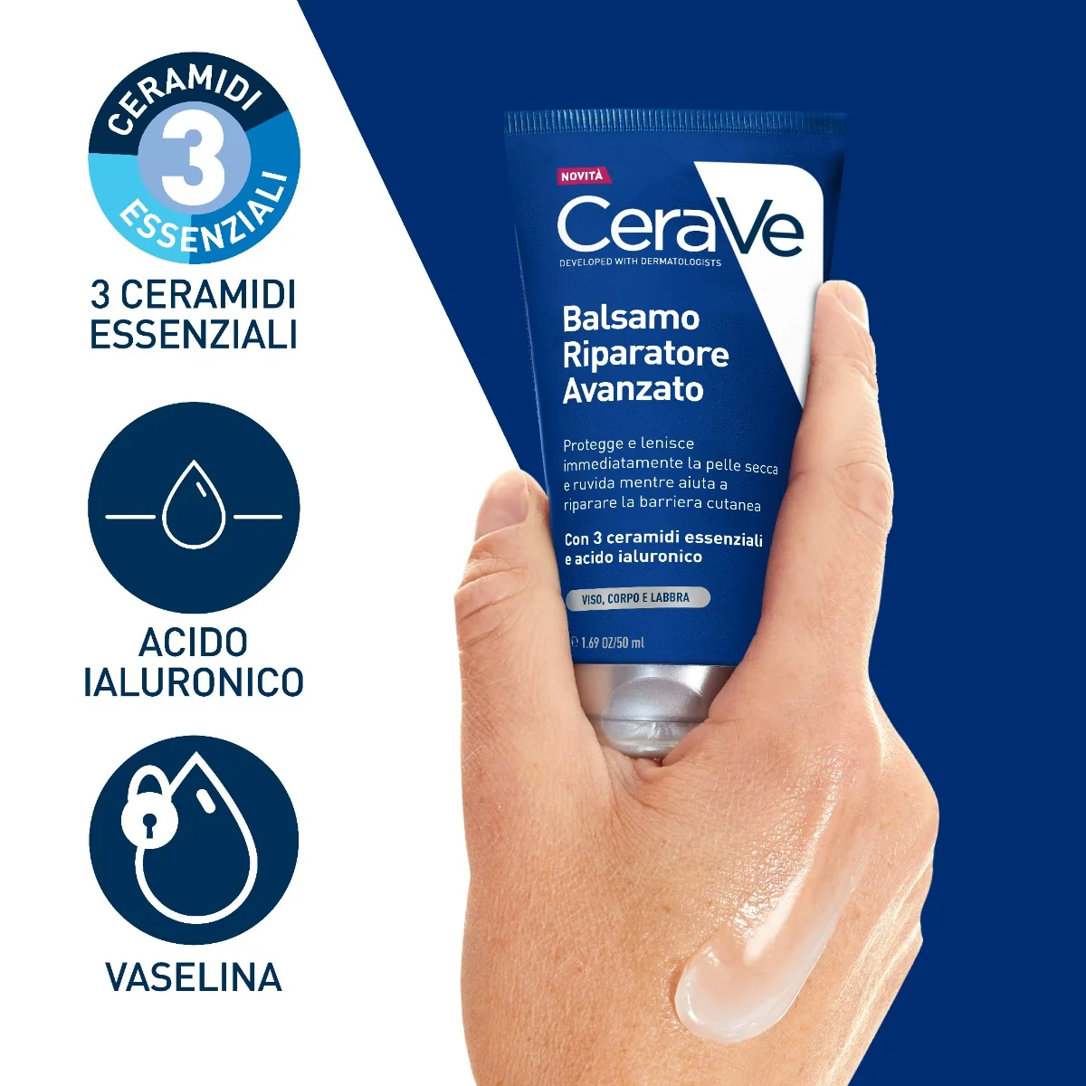 Cerave Balsamo Riparatore Avanzato 50 Ml Idratazione Intensa