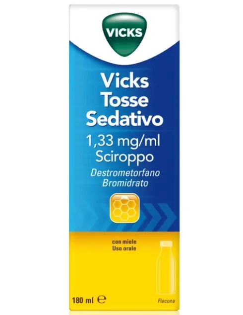 Vicks Tosse Sedativo Sciroppo 1,33 mg/ml 180 ml Destrometorfano Bromidrato