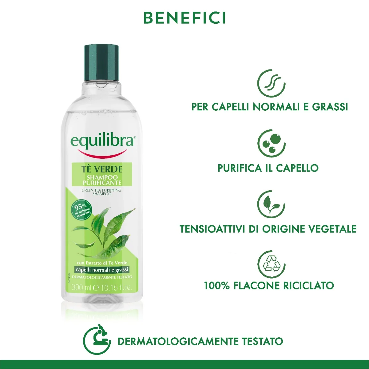 Equilibra Shampoo Purif Te Ve 300 Ml Dermatologicamente Testato