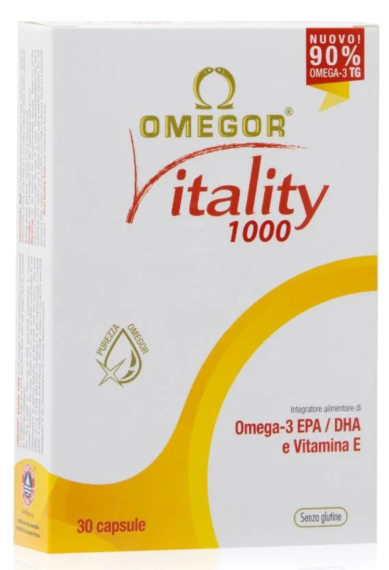 Omegor Vitality 1000 Integratore Omega3 EPA DHA 30 Capsule Molli