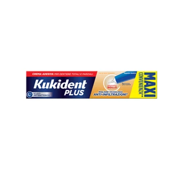 Kukident Plus Sigillo Anti Infiltrazioni Aroma Neutro 57 g Crema Adesiva Per Dentiere