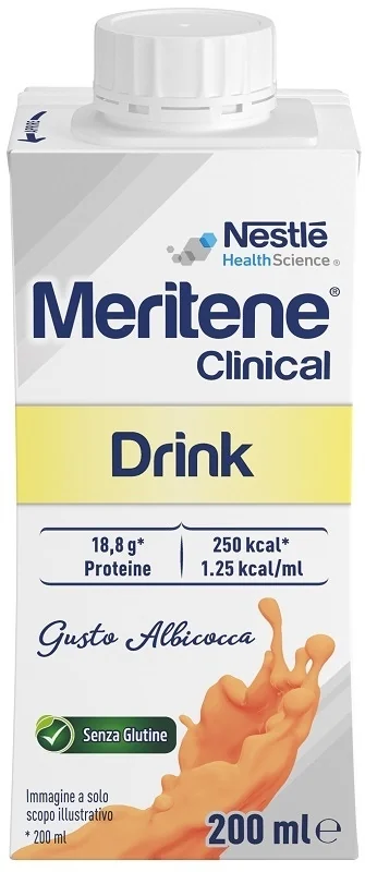 MERITENE CLINICAL DRINK ALBICOCCA 200 ML Senza Glutine