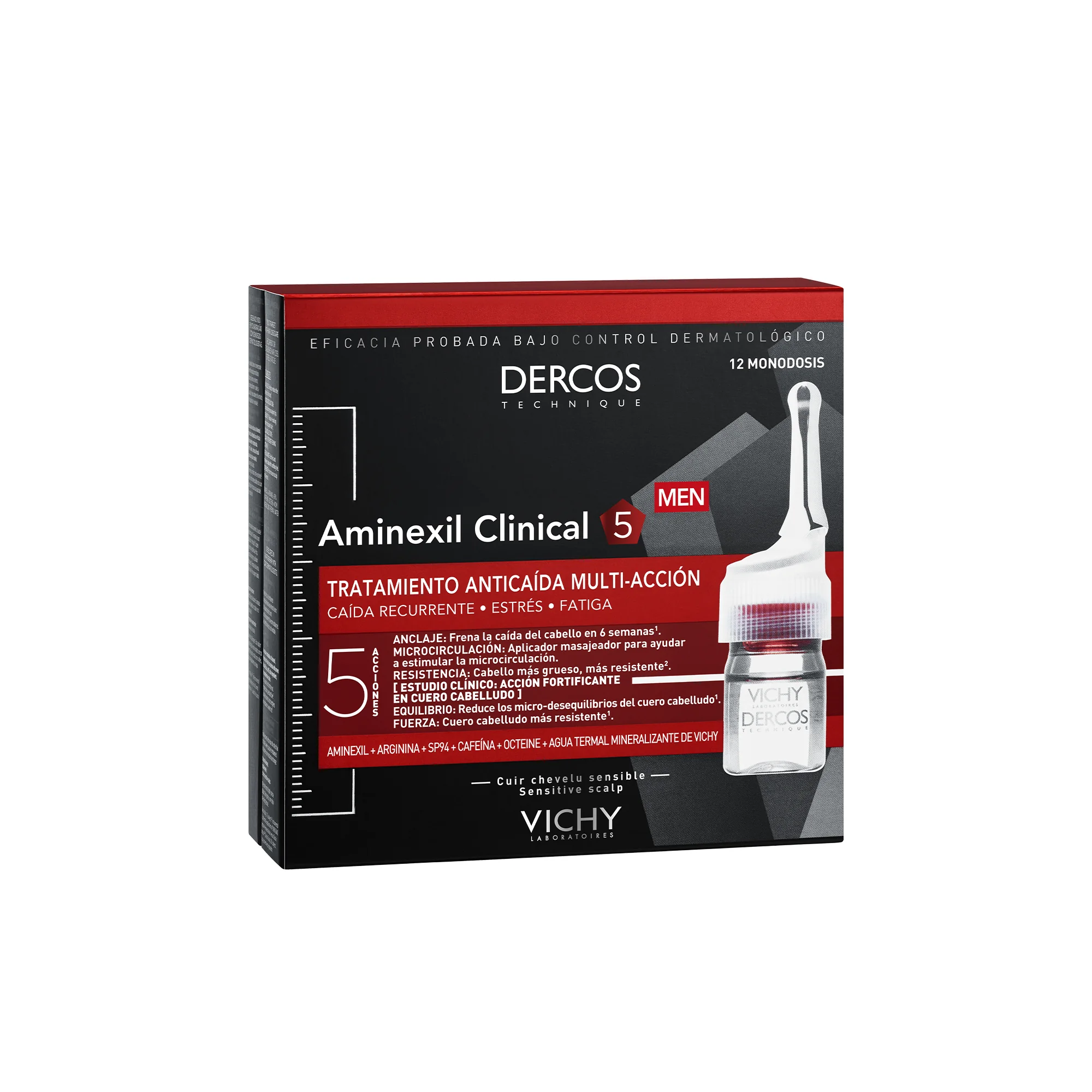 Vichy Dercos Aminexil Uomo 12 Fiale x 6 Ml Anticaduta capelli