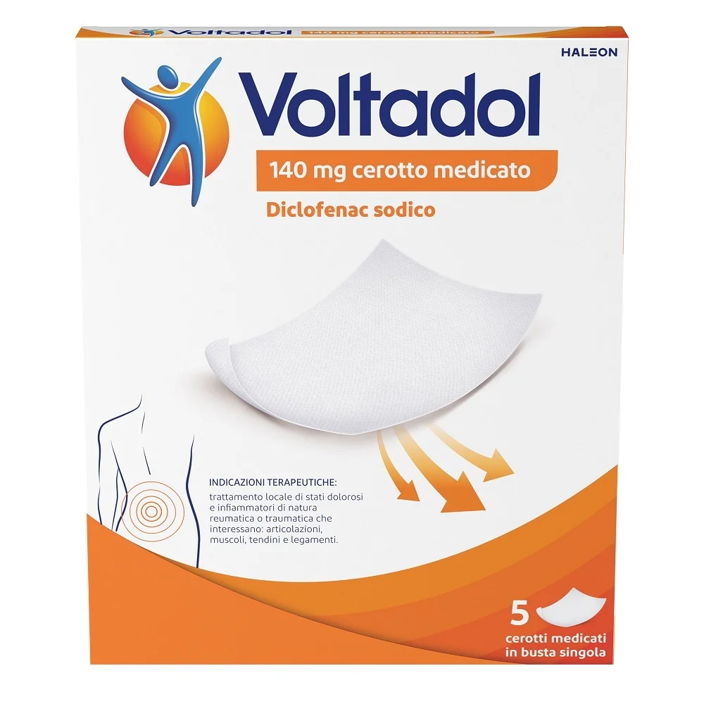 Voltadol 140 mg Diclofenac Sodico Dolori Articolari 5 Cerotti Medicati