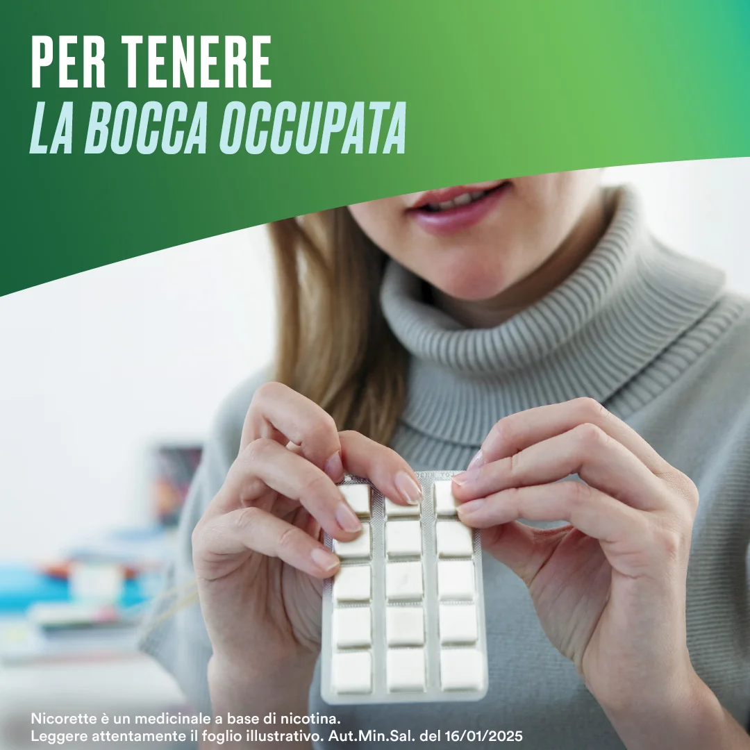 Nicorette 105 Gomme Masticabili Per Smettere di Fumare