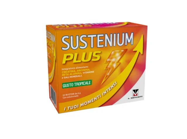 Sustenium Plus Gusto Tropicale 22 Bustine Integratore di Vitamine e Sali Minerali