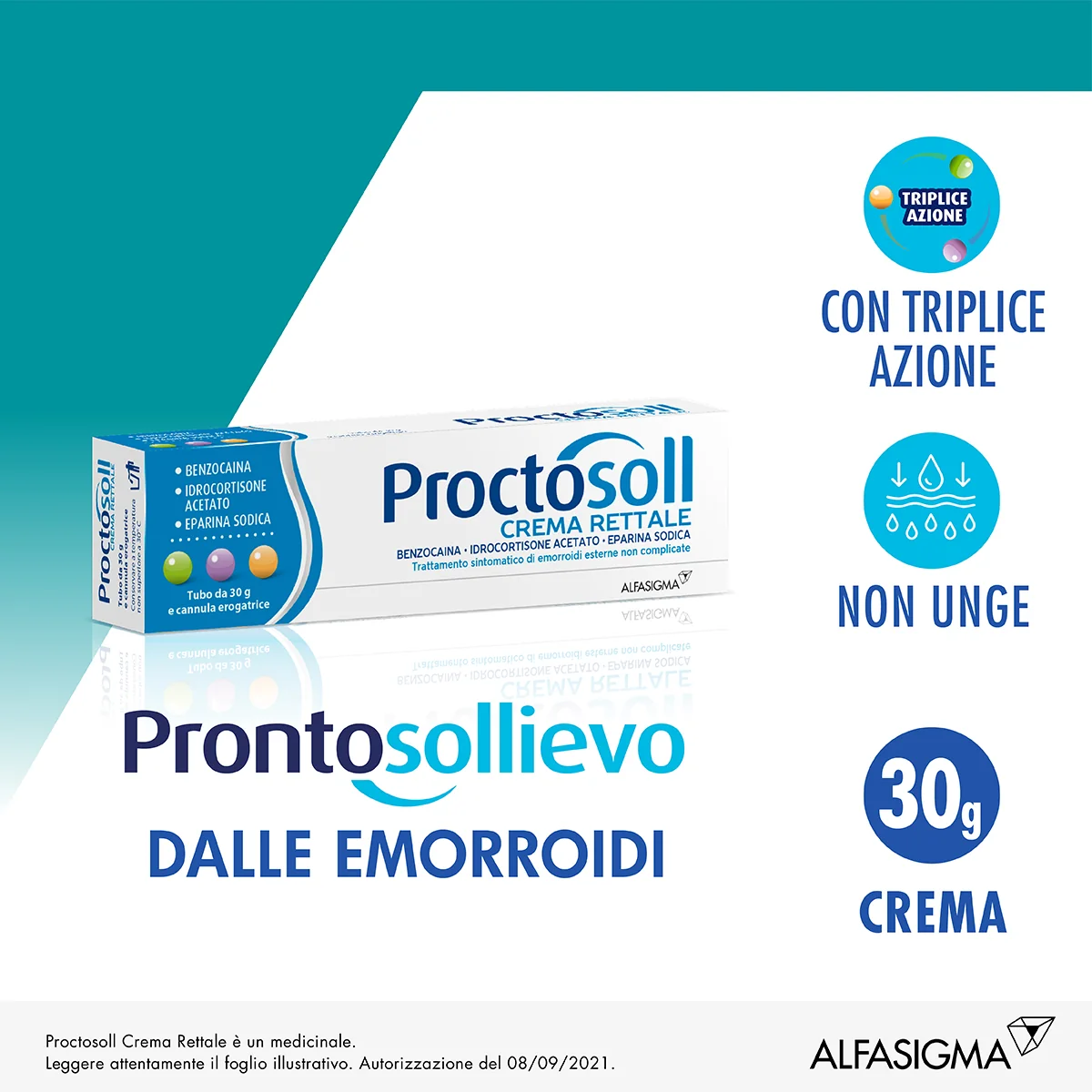 Proctosoll Crema Rettale Contro Emorroidi Benzocaina 30 g