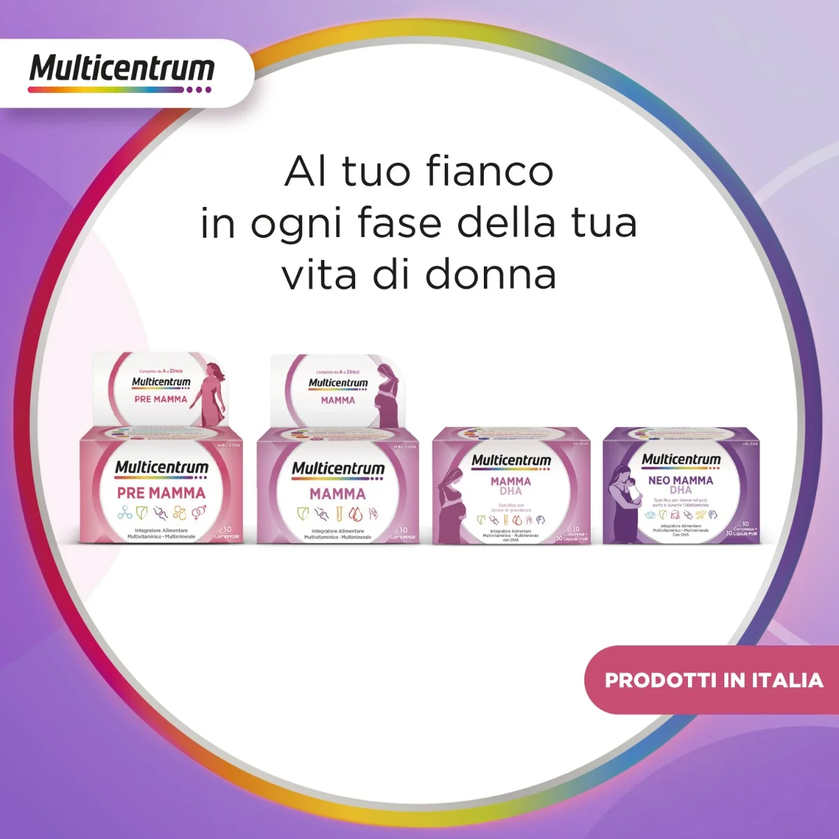 Multicentrum Neo Mamma DHA 30 + 30 Integratore Vitamine e Minerali
