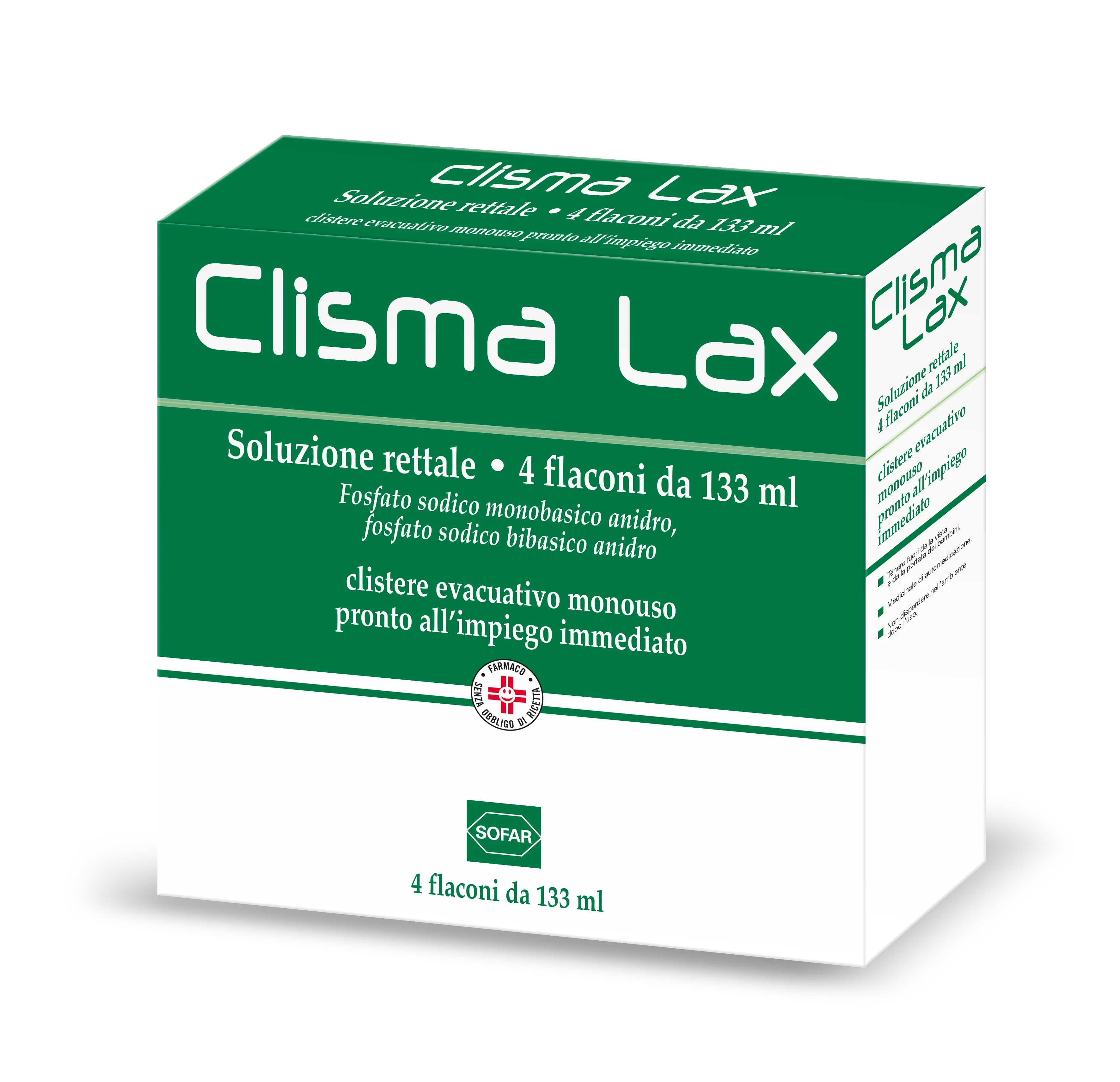 Clisma Lax 133 ml Soluzione Rettale 4 Flaconi - Contro Stitichezza Occasionale