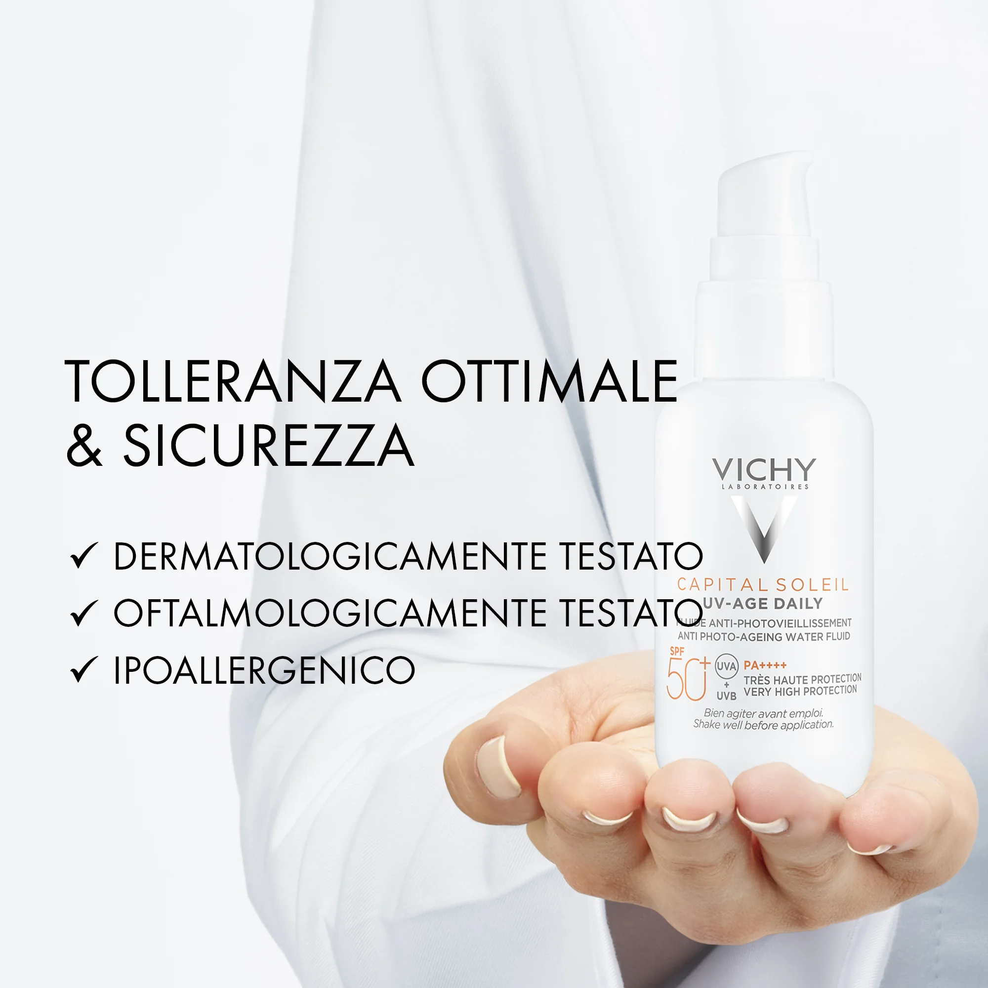 Vichy CS Uv Age Fluido SPF50 40 Ml Fluido Viso pensato per Anti-Fotoinvecchiamento