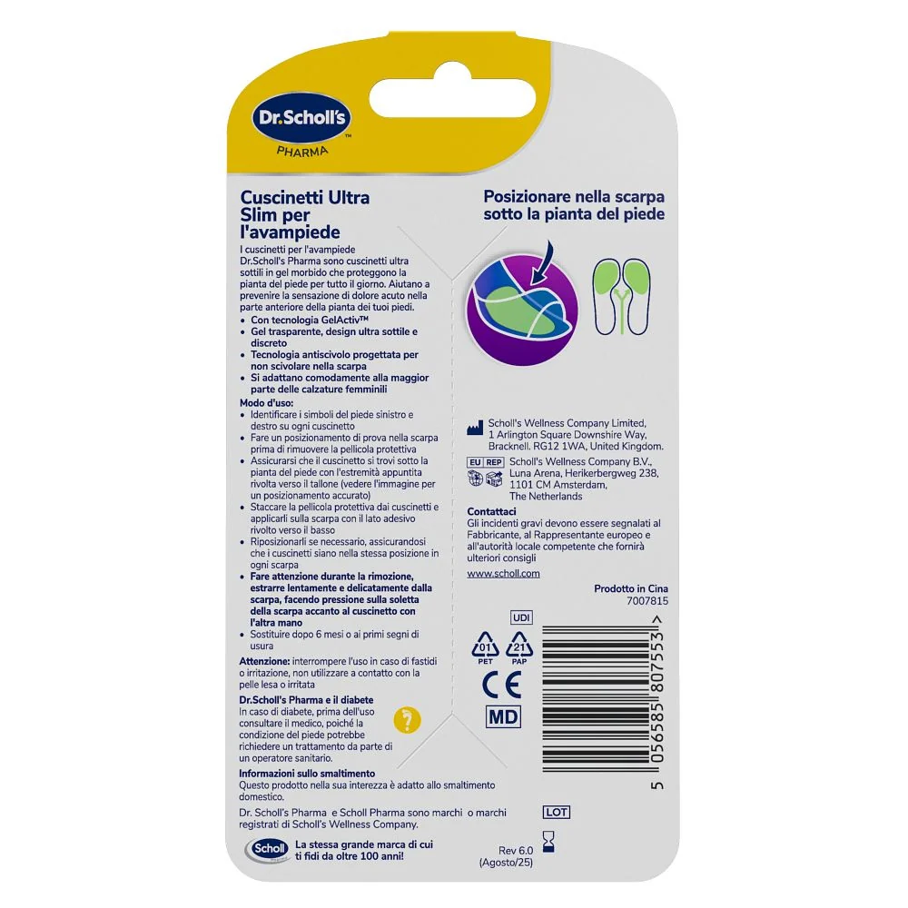 Scholl Party Feet Gel Activ Ultra Slim Solette in Gel