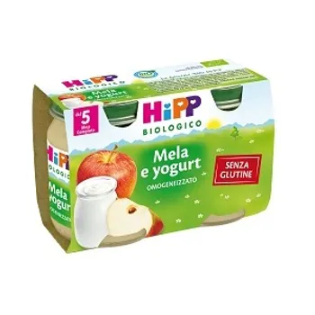 Hipp Biologico Omogeneizzato Merenda Mela e Yogurt 2 x125 g 