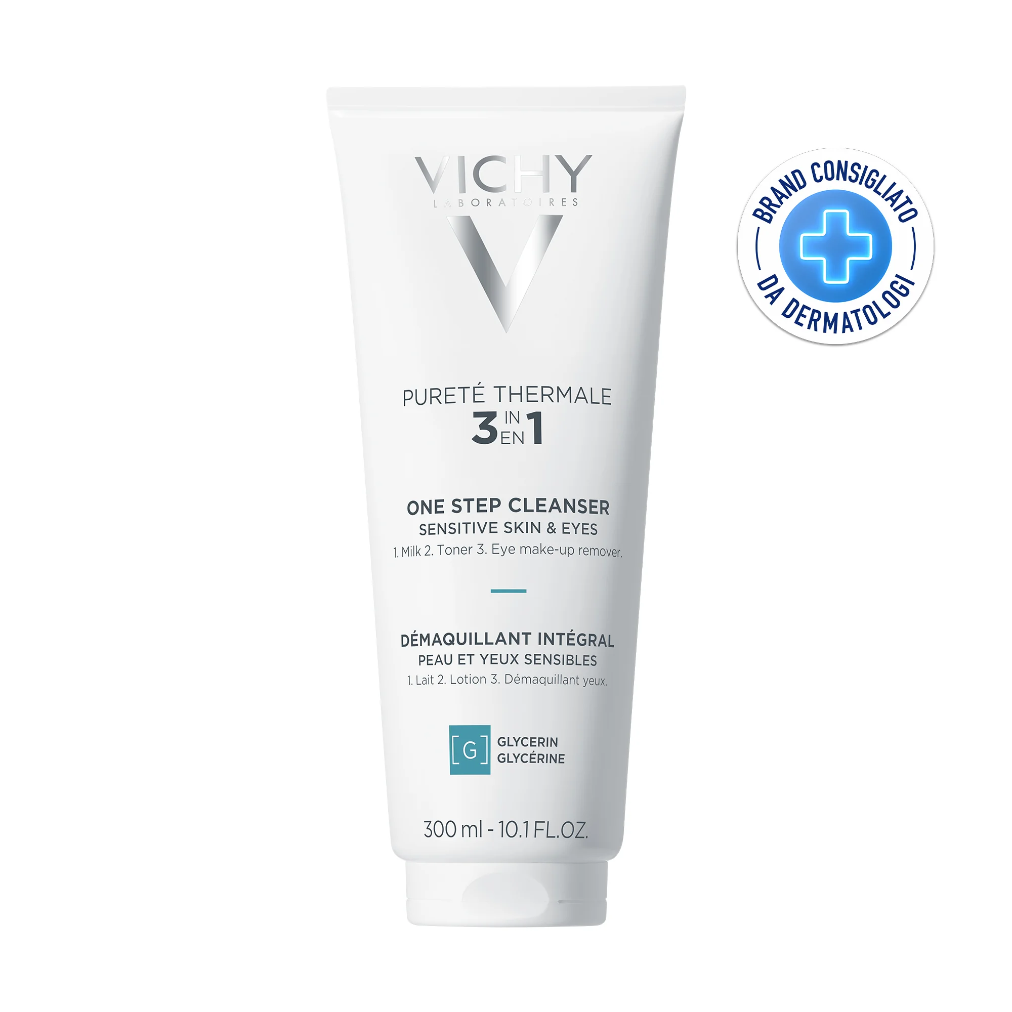 Vichy Pureté Thermale Latte Struccante 3in1, 300 Ml Detergente, tonico e struccante