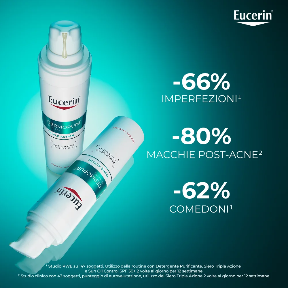 Dermopure Clinical Siero Tripla Azione 40Ml Pelle Grassa a Tendenza Acneica