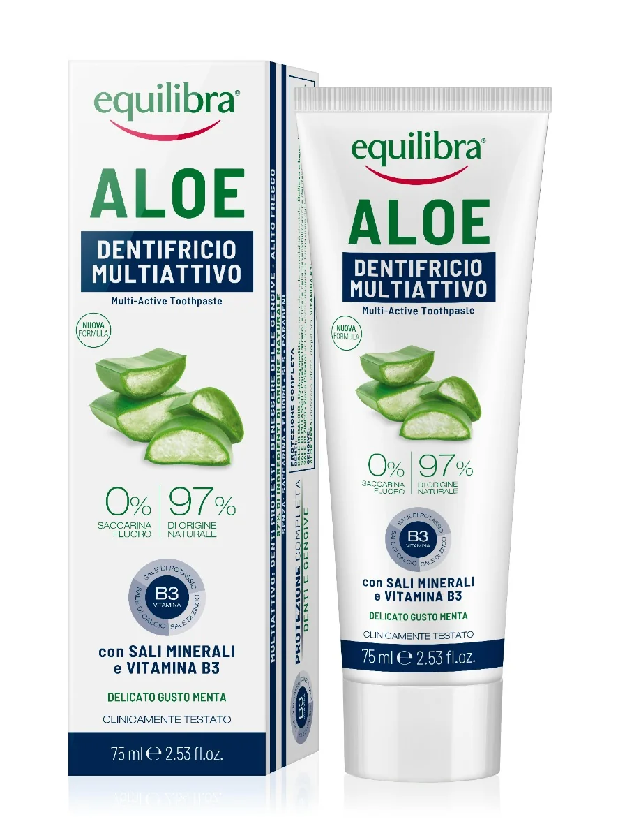 Equilibra Dentifricio Aloe Multiattivo 75 ml Tripla Azione