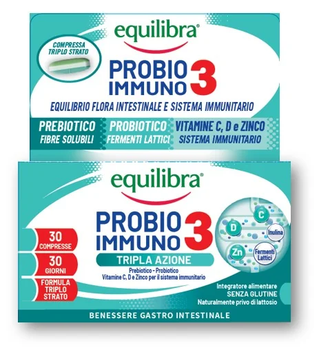 Equilibra Probio 3 Immuno 30 Compresse Fermenti Lattici e Vitamine
