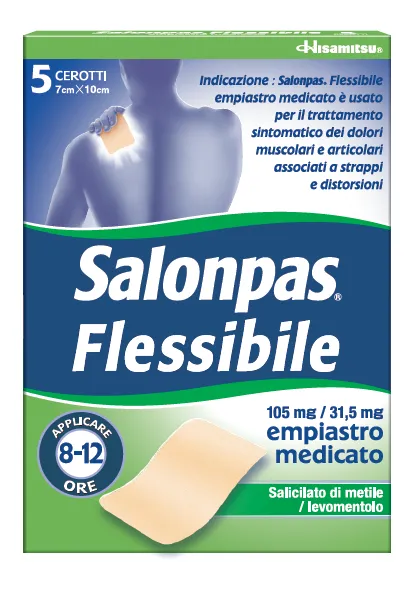 SALONPAS FLESSIBILE 5 CEROTTI MEDICATI 7X10 CM