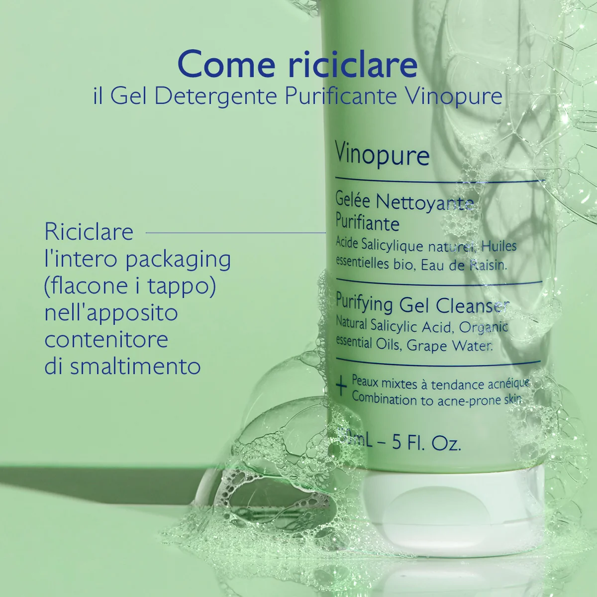 Vinopure Gel Detergente Purificante 150 Ml