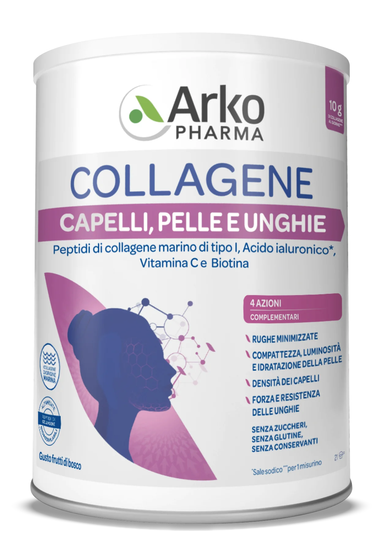 Arkopharma Collagene Capelli Pelle Unghie 260 g Forza e Resistenza