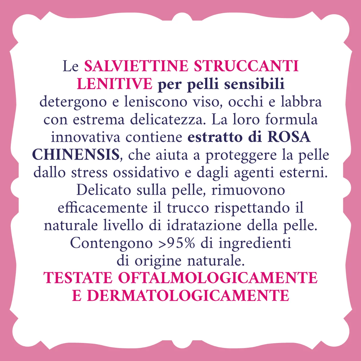 Acqua Alle Rose Salviettine Struccanti Lenitive 20 Pz
