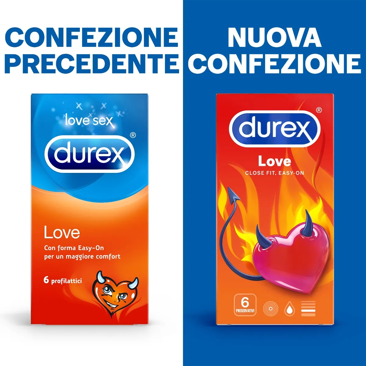 Durex Love Preservativi Con Forma Easy-On 6 Pezzi 