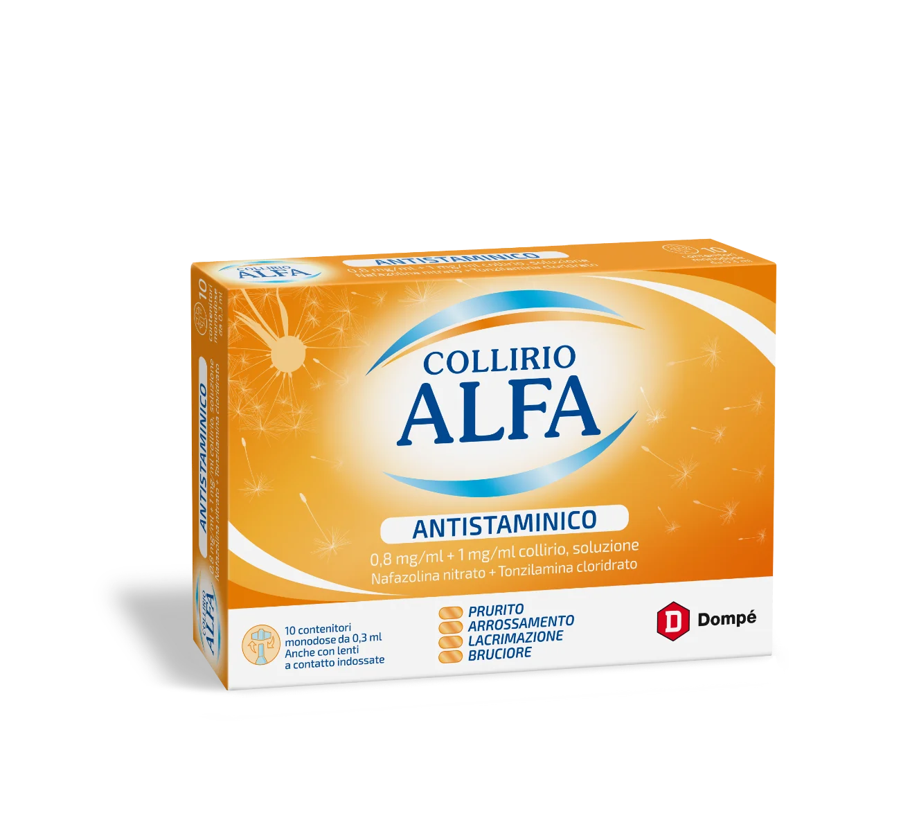 Collirio Alfa Antistaminico 10 Flaconcini Prurito, Arrossamento, Irritazione, Bruciore