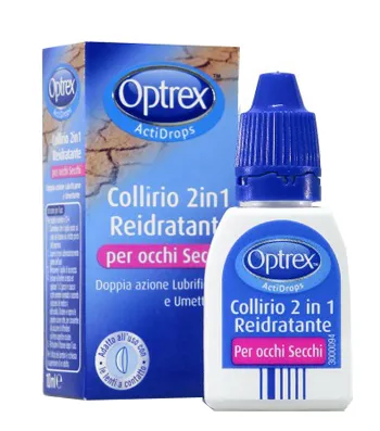 Optrex Collirio 2in1 Reidratante 10 ml - Per Occhi Secchi